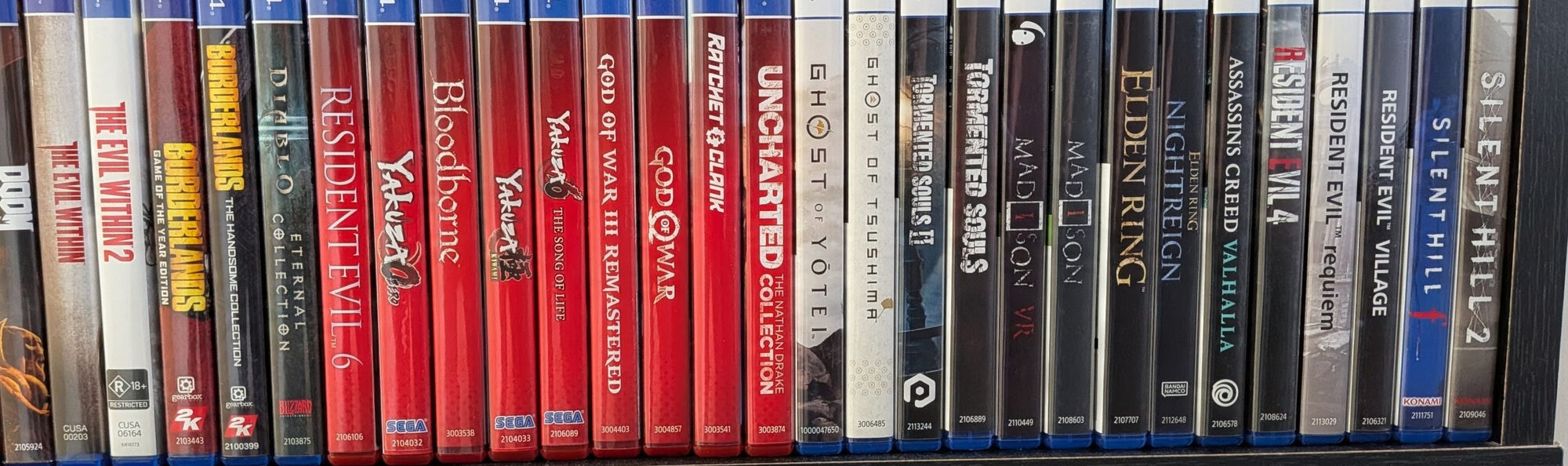 More of my PlayStation collection, including Bloodborne, God of War, Uncharted, Elden Ring, Ghost of Tsushima and Silent Hill